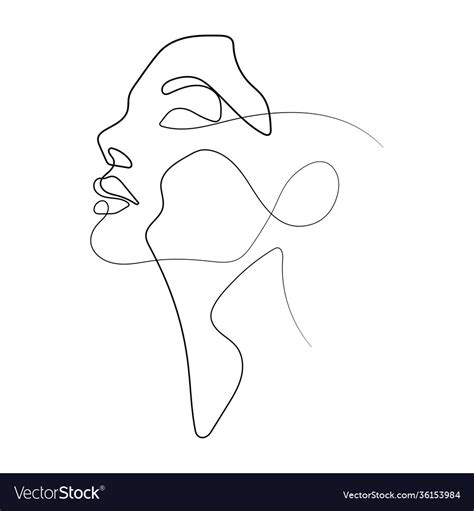 Toradh íomhá ar Simple Line Face Drawing