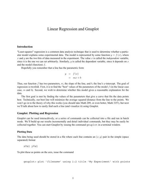 Image result for Gnuplot Regression Plot