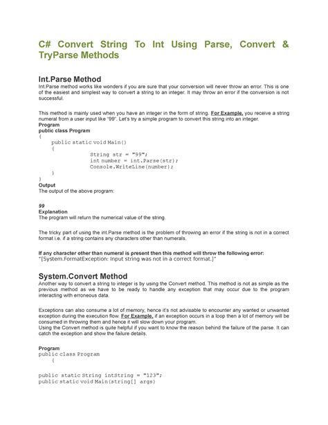 Image result for C# Convert String to Int