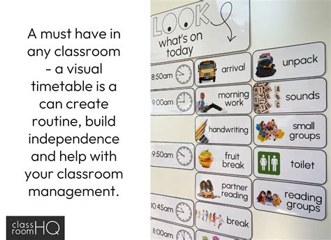 Image result for Visual Timetable Classroom Photo Example