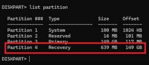 Image result for Recovery Partition Windows 1.0 Required