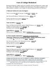 Image result for Valencia College Answer Key Worksheet