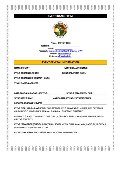 Afbeeldingsresultaten voor Event Intake Form