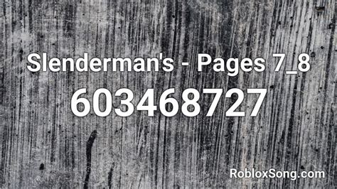 Image result for Roblox ID# Song Slender