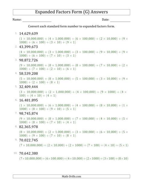Image result for Expanded Form of a 8 Digit Number