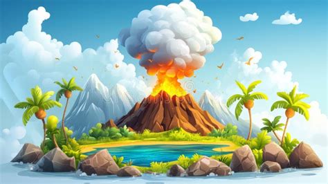 Cartoon Style Volcano-साठीचा प्रतिमा निकाल