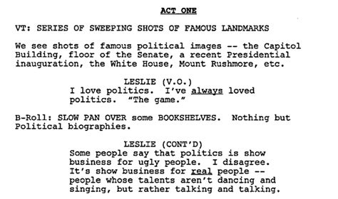 Image result for Example of a TV Script