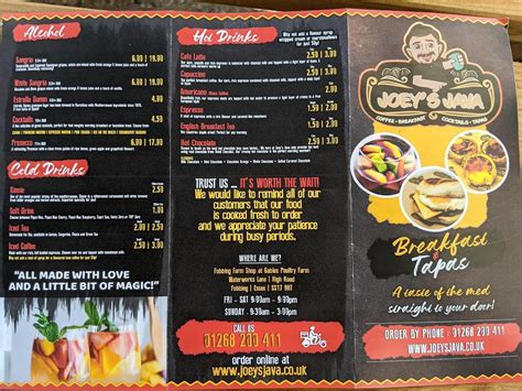 Image result for Joyful Java Menu