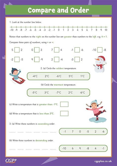 Image result for Ordering Negative Numbers Worksheet