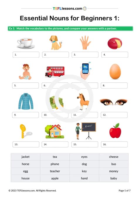 Toradh íomhá ar Nouns Lesson