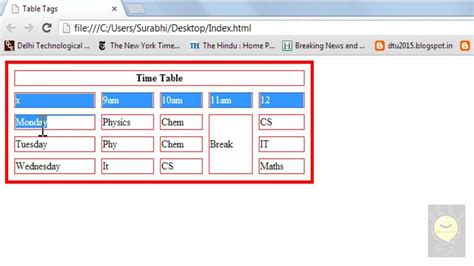 Afbeeldingsresultaten voor Cellspacing in HTML