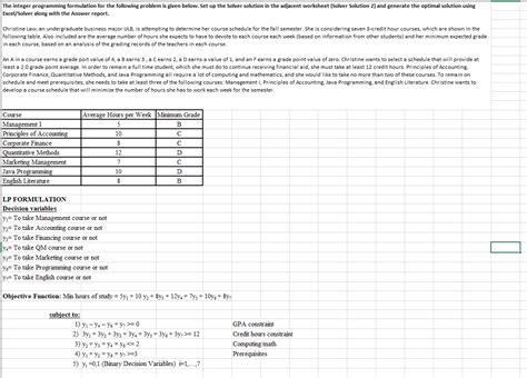 Image result for Integer Programming Formulation