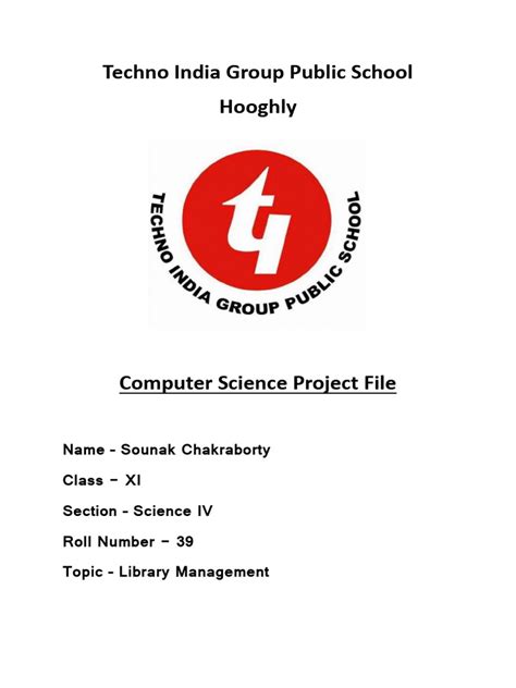 Image result for Computer Science Project First Page