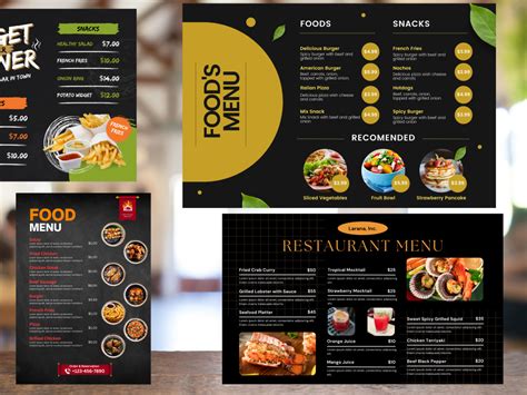 Image result for Menu Display Design Ideas