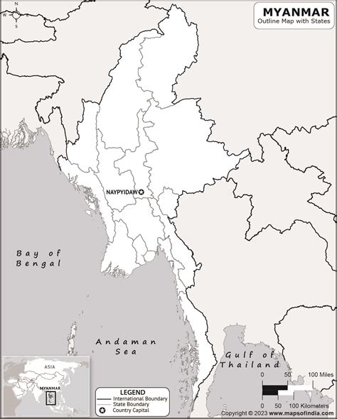Toradh íomhá ar Myanmar Map With Cities