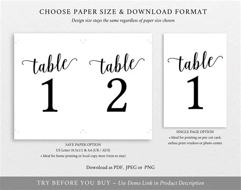Toradh íomhá ar Table Numbers Free Printable Template