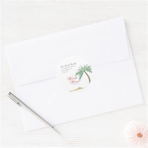 Toradh íomhá ar Palm Tree Return Address Labels