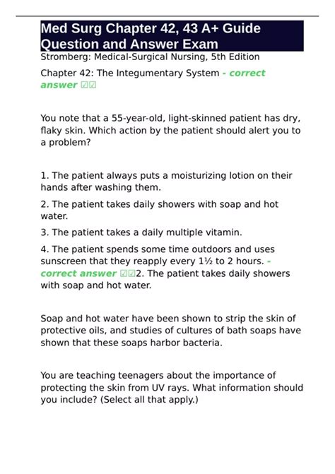 Image result for Nursing Question. Answer From Med Surg