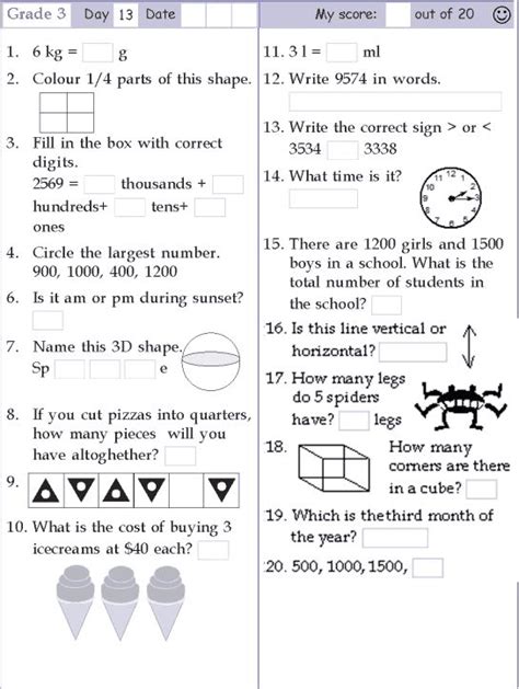 Image result for Math Test 3rd Grade Print