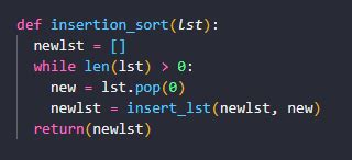 Image result for App End Sort Insert Commands Python