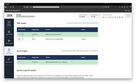 Toradh íomhá ar HMC Operating System Message Window