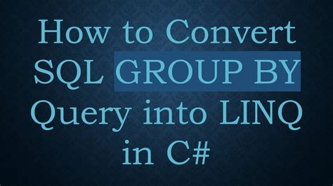 Group by SQL LINQ に対する画像結果