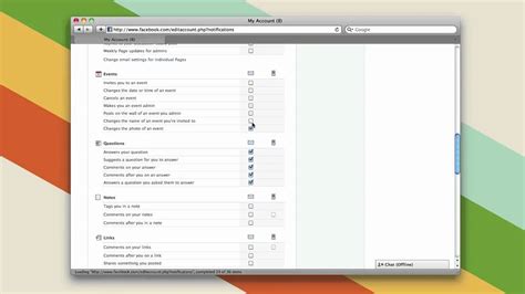 نتيجة الصورة لـ Facebook Notification Settings