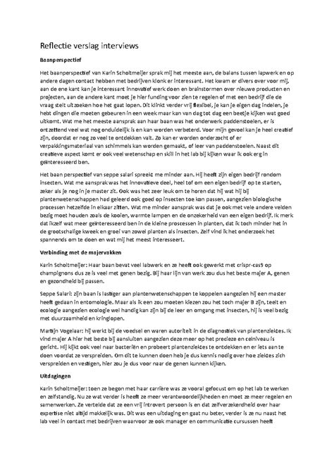 Image result for Interview Verslag Voorbeeld