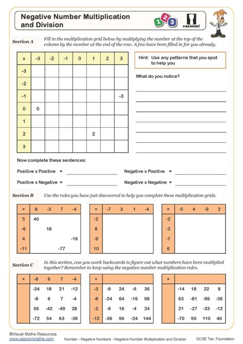 Image result for Negative Numbers Worksheet with Answers Hard