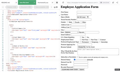 Image result for Job Application Template with Submit File HTML Form