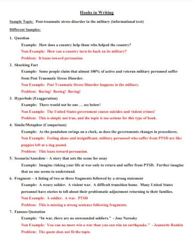 Image result for Opening Hooks Questions Examples