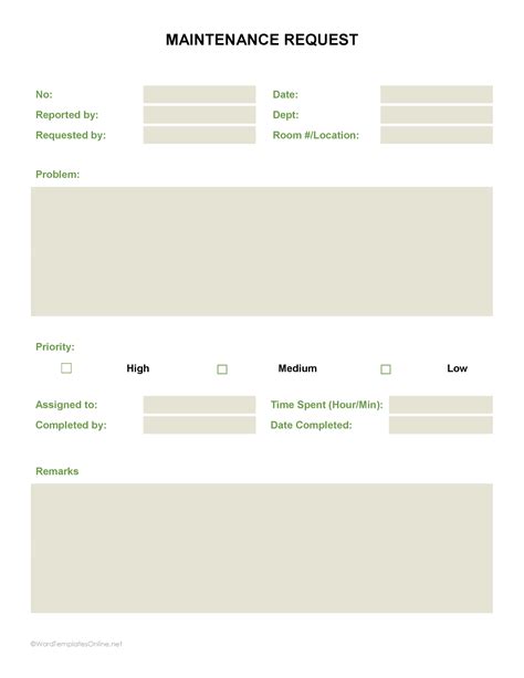 Image result for How to Create Maintenance Request Form