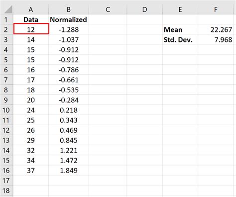 Image result for How to Normalize Data in Excel