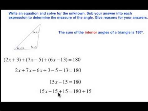 Toradh íomhá ar Solved Word Problems for Triangle Sum Theorem