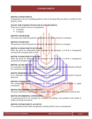 Image result for Define Consignment