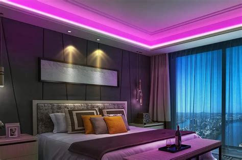 Ceiling with LED Strip Lights Realistic に対する画像結果