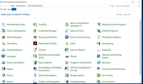 Image result for Windows 7 Control Panel Menu Icons