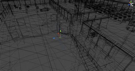 Toradh íomhá ar Wireframe Mode Unity