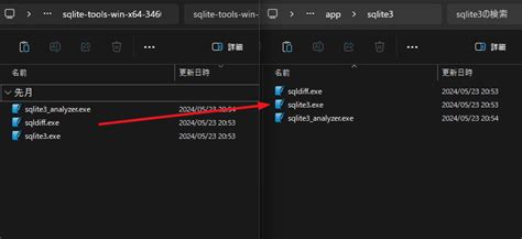SQLite exe に対する画像結果