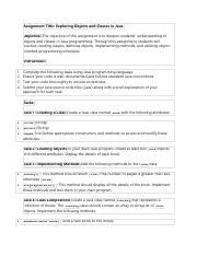 Image result for Class and Object Assignment Java