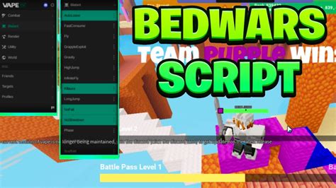 Image result for Bedwars Fly Script