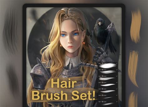 Toradh íomhá ar Curly Hair Procreate Brush