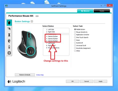Image result for Logitech Mouse 1 Setting