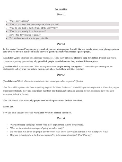 FCE Speaking Sample PDF に対する画像結果