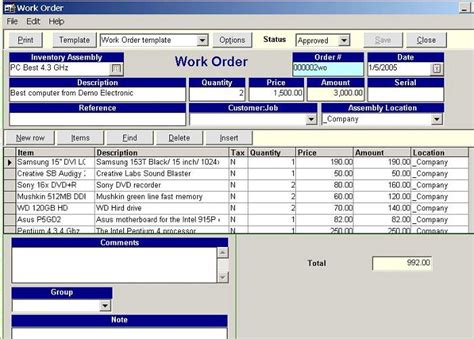 Image result for Work Order Card System