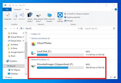 Toradh íomhá ar File Explorer Network Path to Server