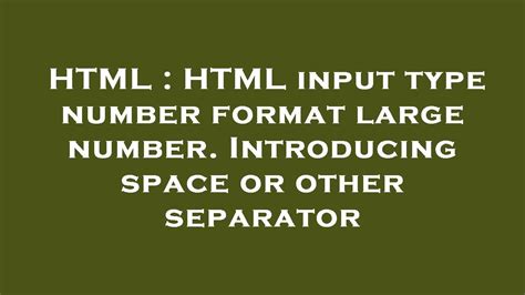 Image result for Number Input HTML