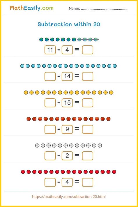 Image result for Basic Math Subtraction