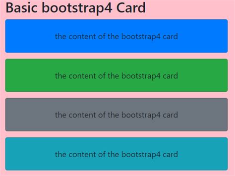 Bootstrap 4 Card Examples に対する画像結果