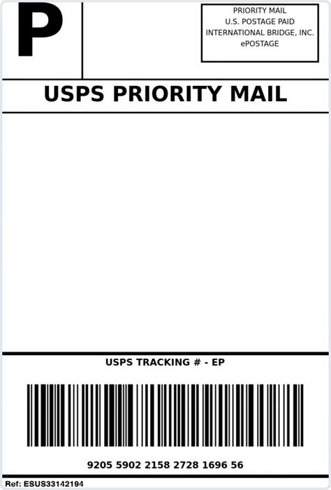 Toradh íomhá ar UPS First Class Mail Shape Based Template